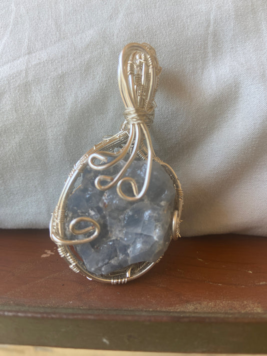 Raw Angelite Pendant